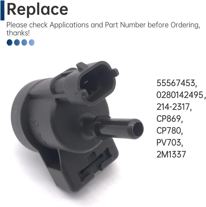 FREPURDO 55567453 EVAP Purge Valve Solenoid for Chevy Chevrolet Malibu Cruze Sonic 2011-2018 - Vapor Canister Vent Control Valve Replaces OEM 55567453, Fixes Code P0446 P0442, 1.8L 2.5L Engine - Image 4